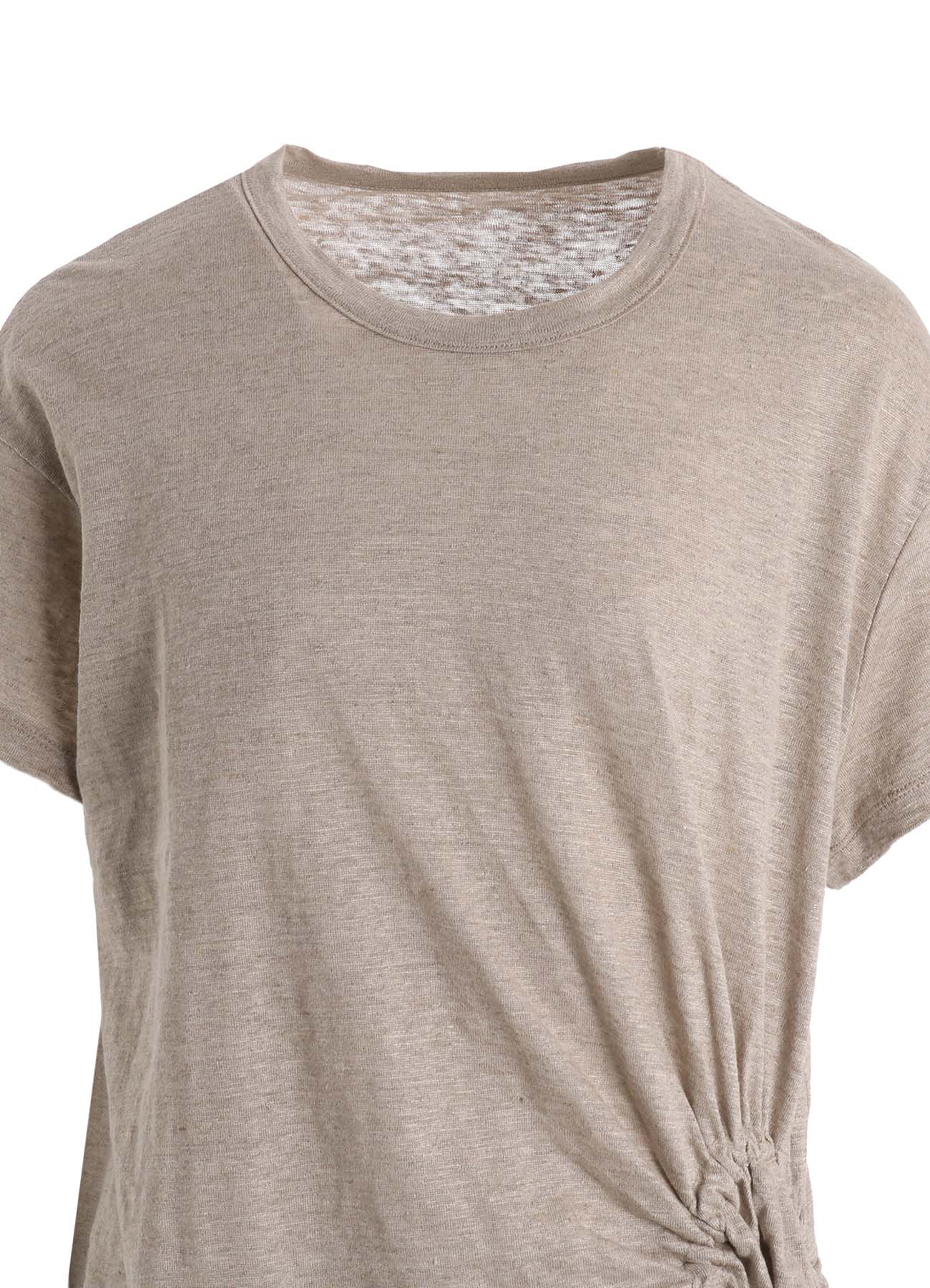 LINEN JERSEY SHIRRING POCKET TEE – THE SHOP YOHJI YAMAMOTO