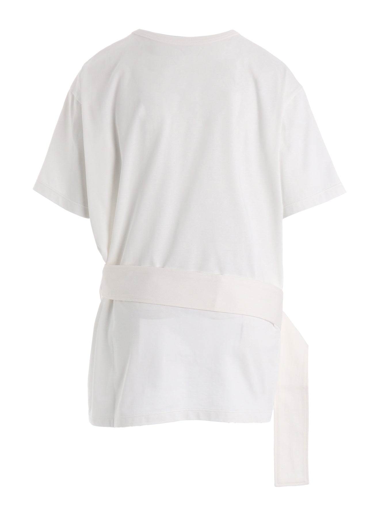 COTTON JERSEY SLIT SHORT SLEEVE TEE