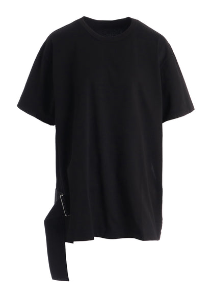 COTTON JERSEY SLIT SHORT SLEEVE TEE