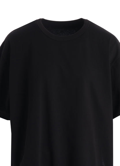 COTTON JERSEY SLIT SHORT SLEEVE TEE