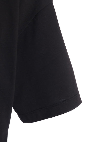 COTTON JERSEY SLIT SHORT SLEEVE TEE