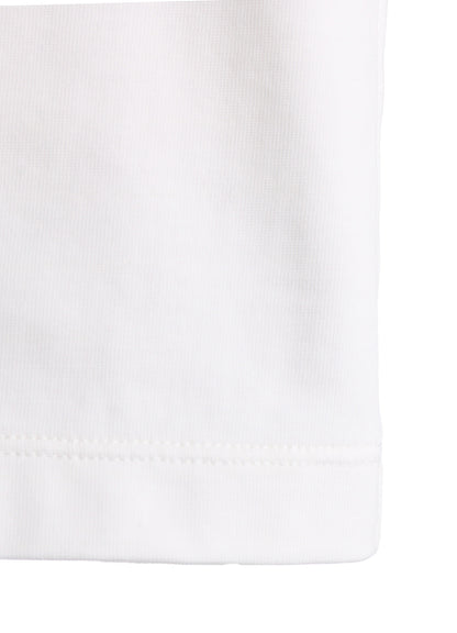 COTTON JERSEY SLIT SHORT SLEEVE LONG TEE