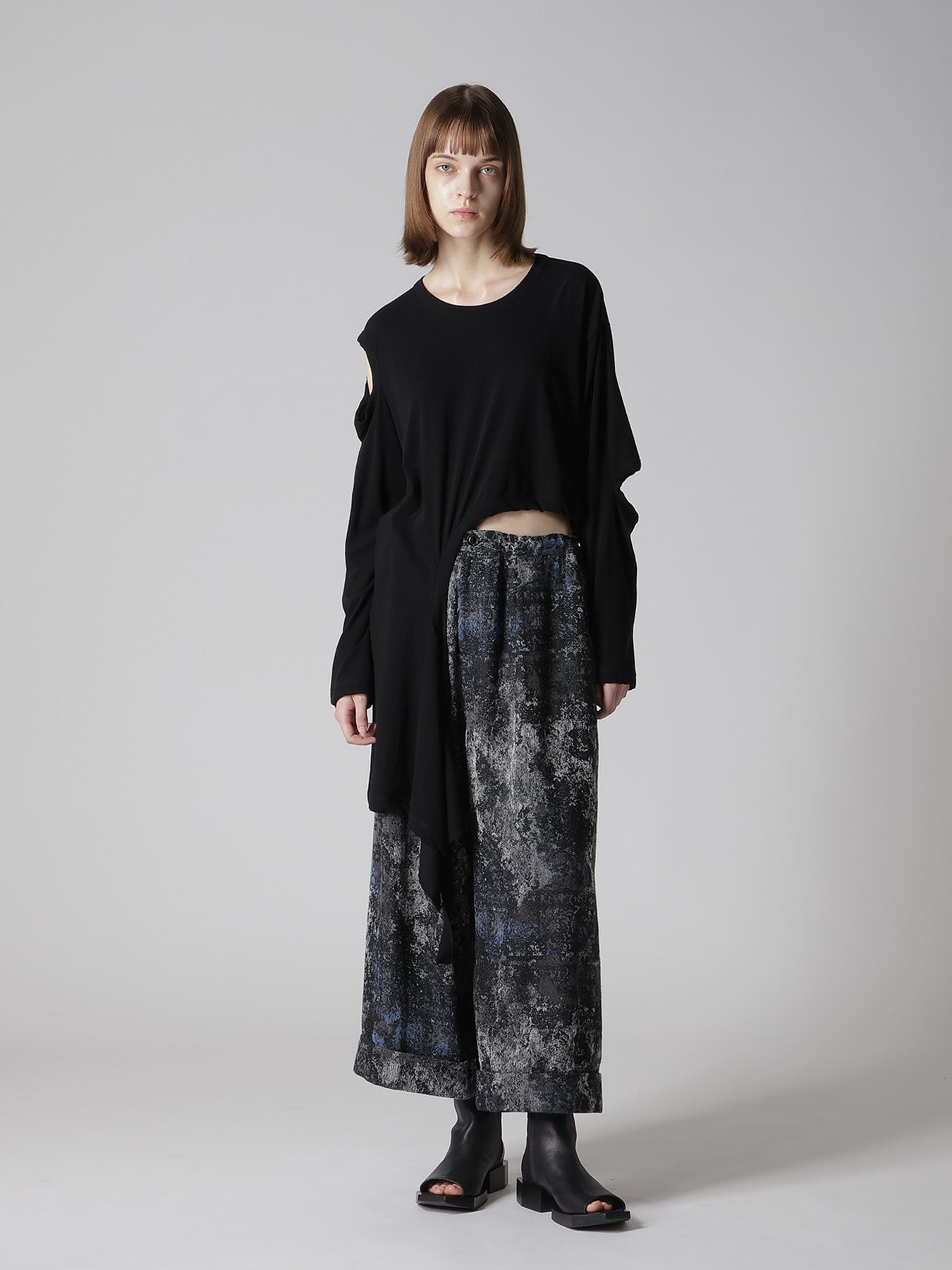 HARD-TWISTED JERSEY HOLLOW LONG SLEEVE TEE