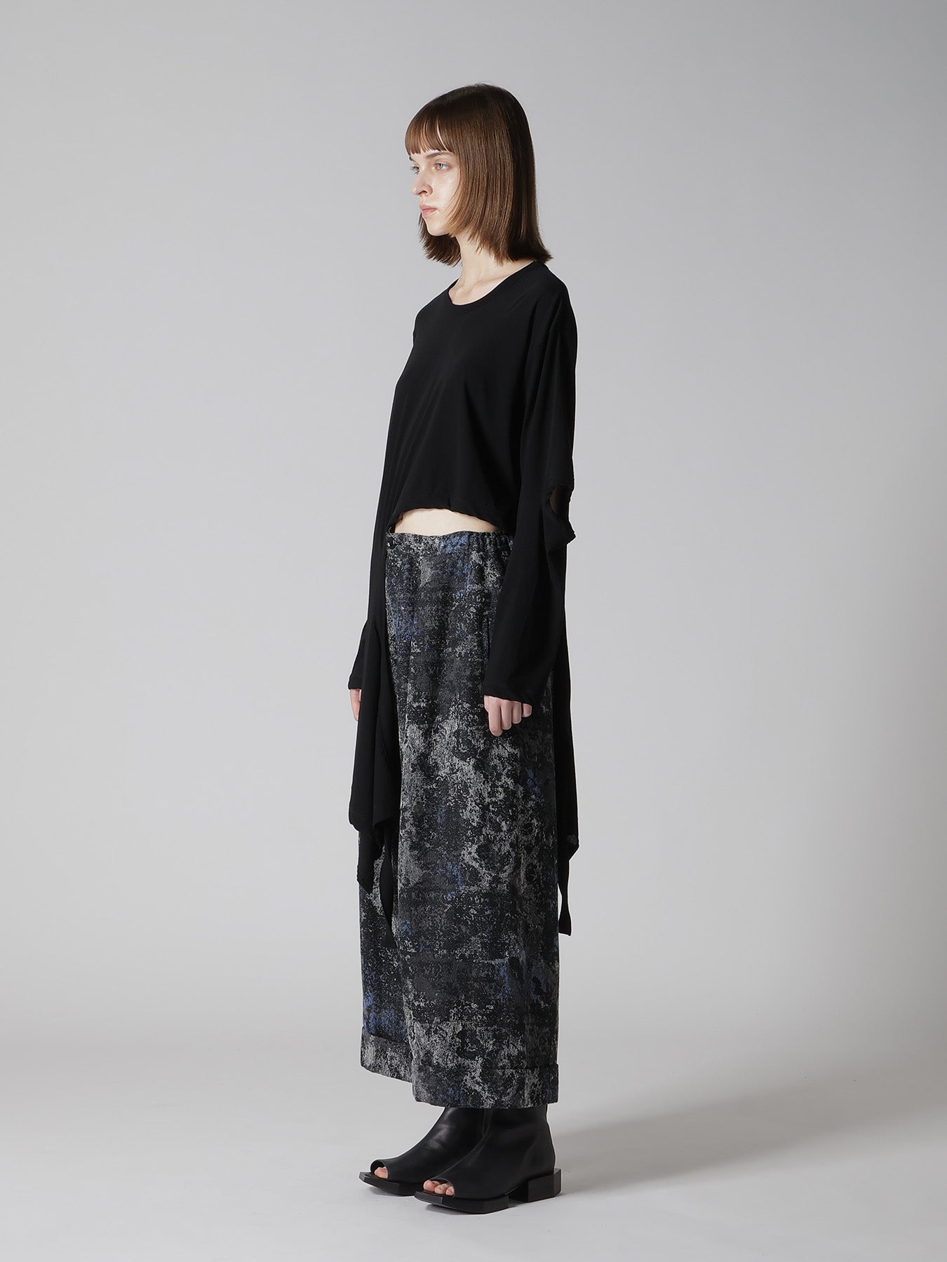 HARD-TWISTED JERSEY HOLLOW LONG SLEEVE TEE