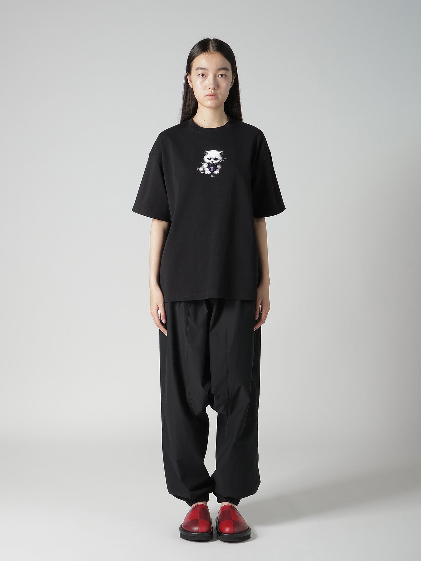 9.1OZ JERSEY CAT PRINT TEE – THE SHOP YOHJI YAMAMOTO