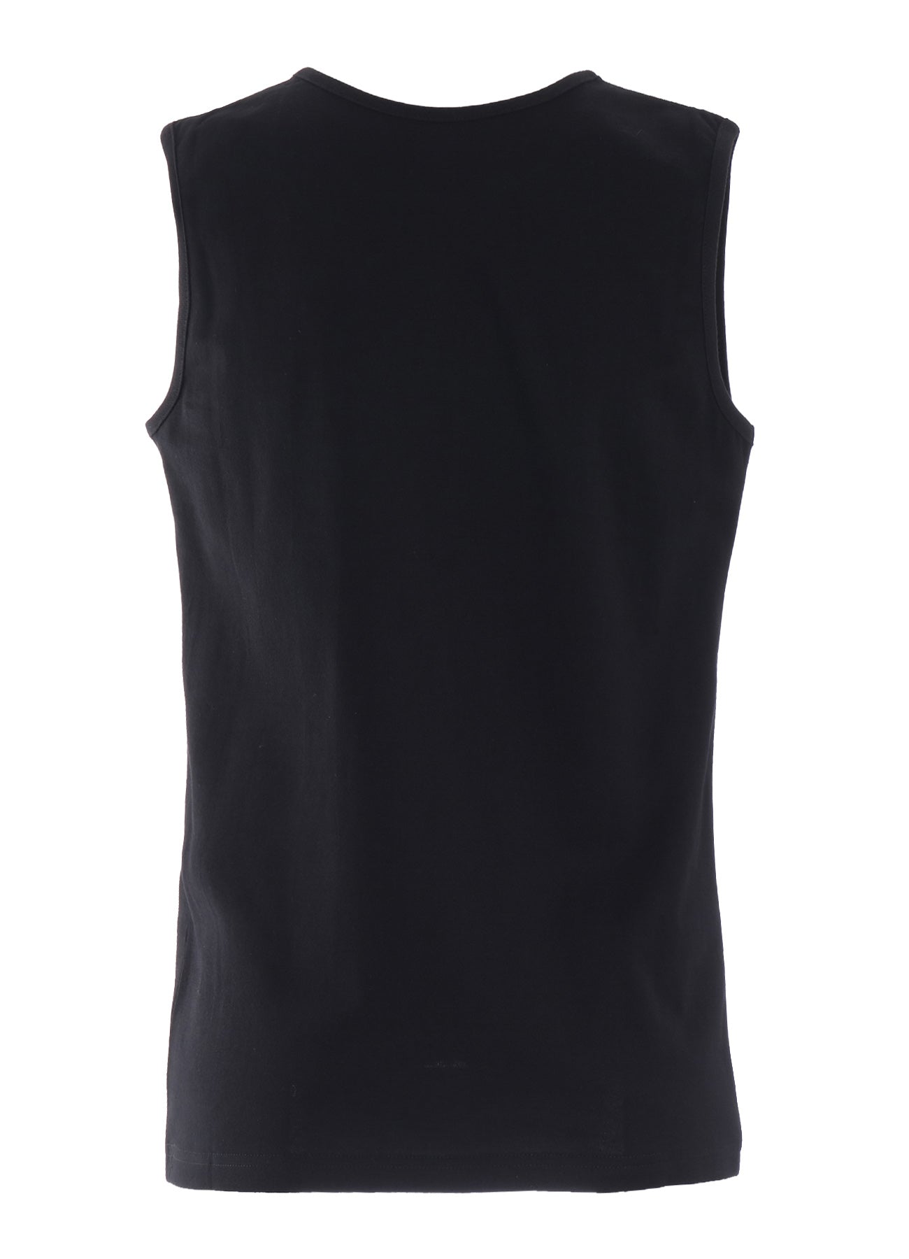 COTTON JERSEY PLAID PRINT SLEEVELESS PRINT TEE