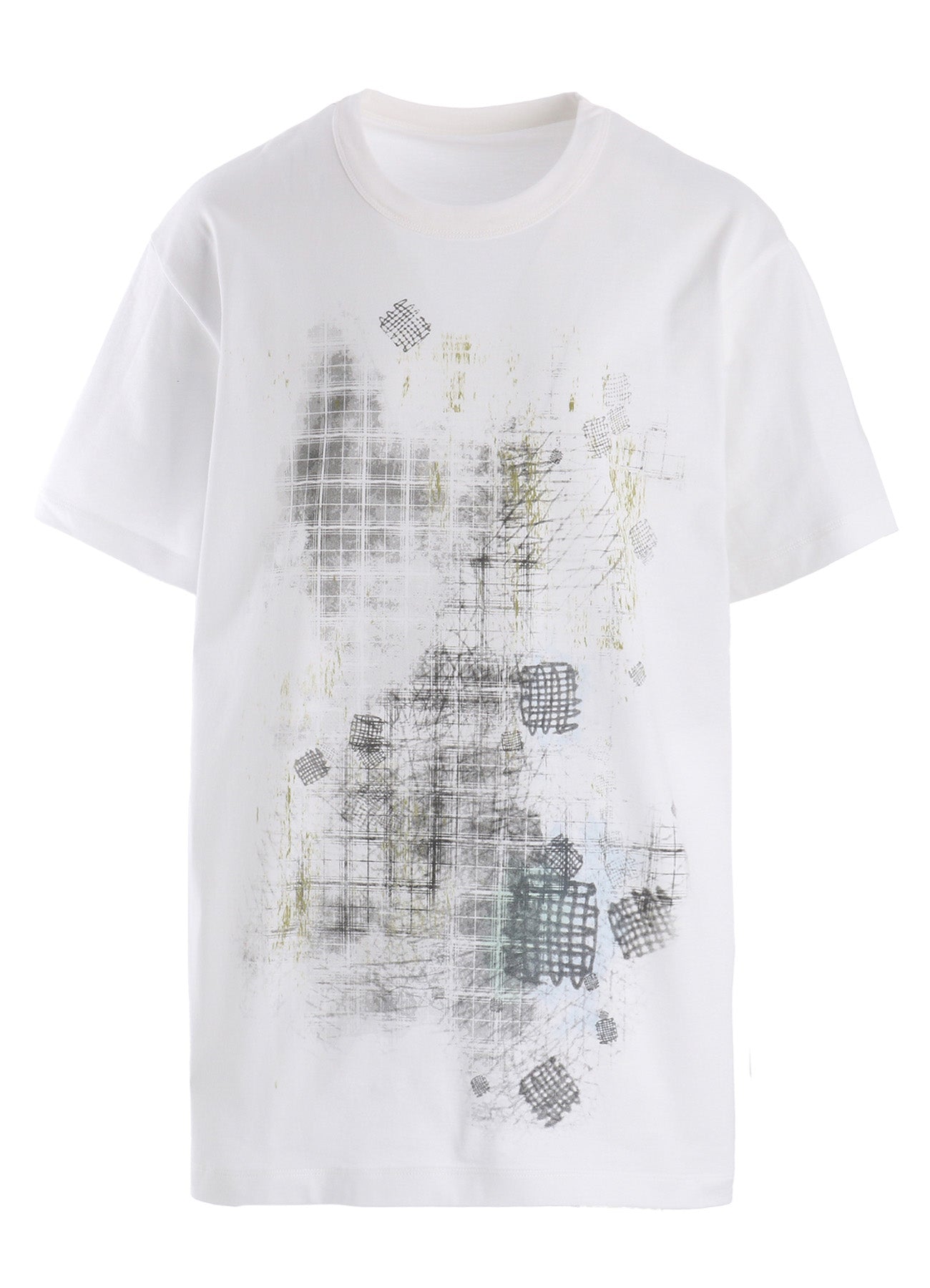 COTTON JERSEY PLAID PRINT SHORT SLEEVE BIG TEE