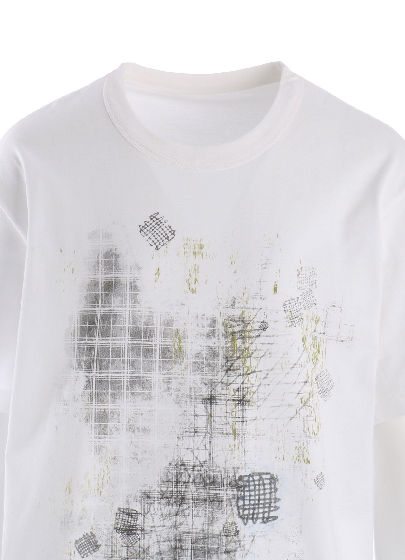 COTTON JERSEY PLAID PRINT SHORT SLEEVE BIG TEE