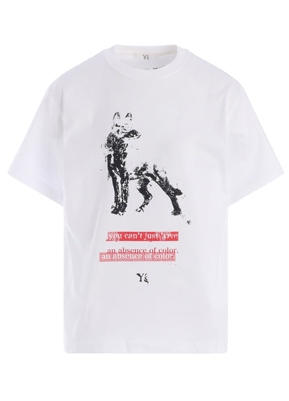 COTTON JERSEY DOG PIGMENT PRINT TEE