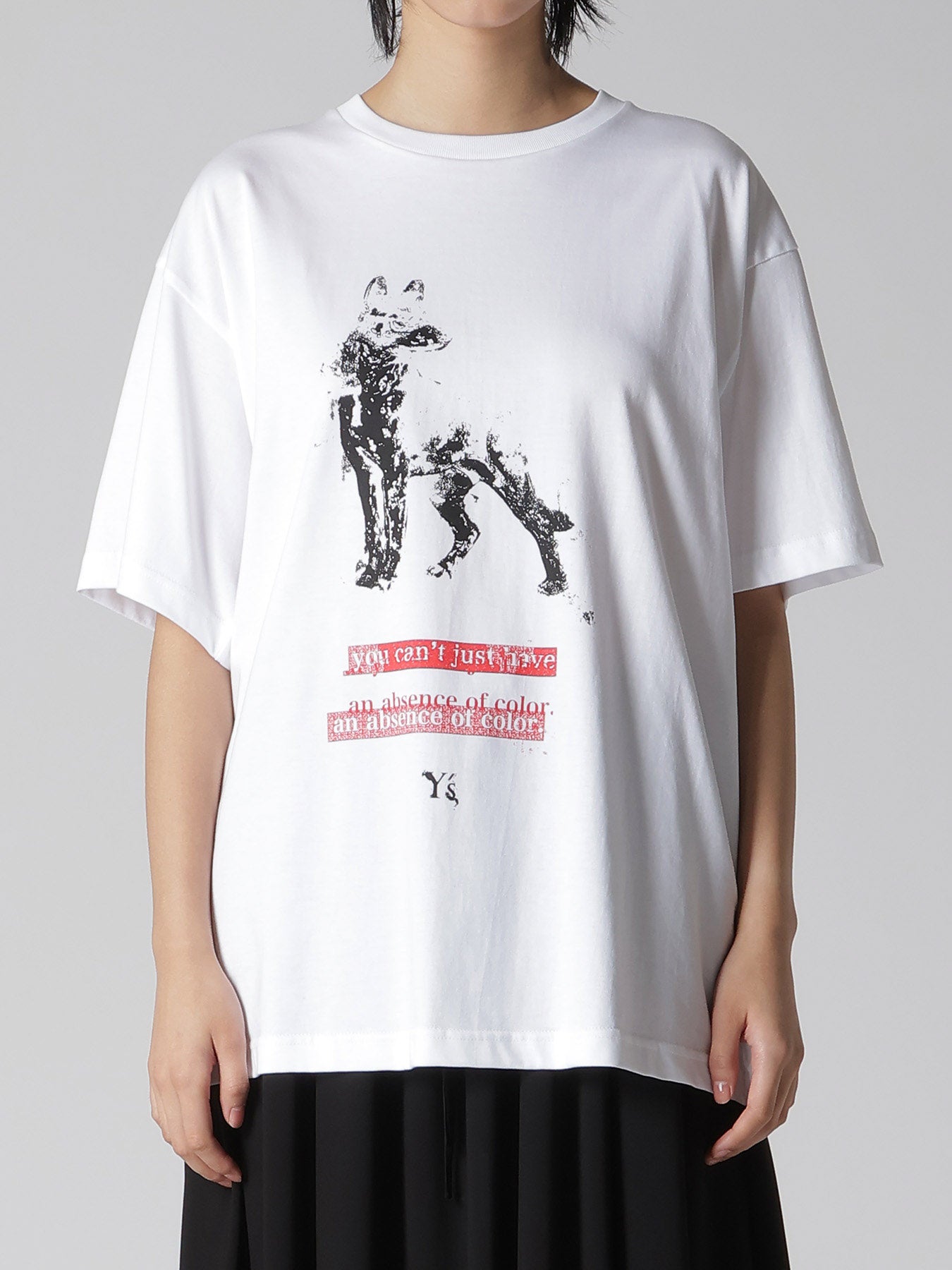 COTTON JERSEY DOG PIGMENT PRINT TEE – THE SHOP YOHJI YAMAMOTO