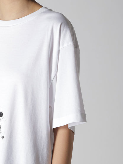 COTTON JERSEY DOG PIGMENT PRINT TEE