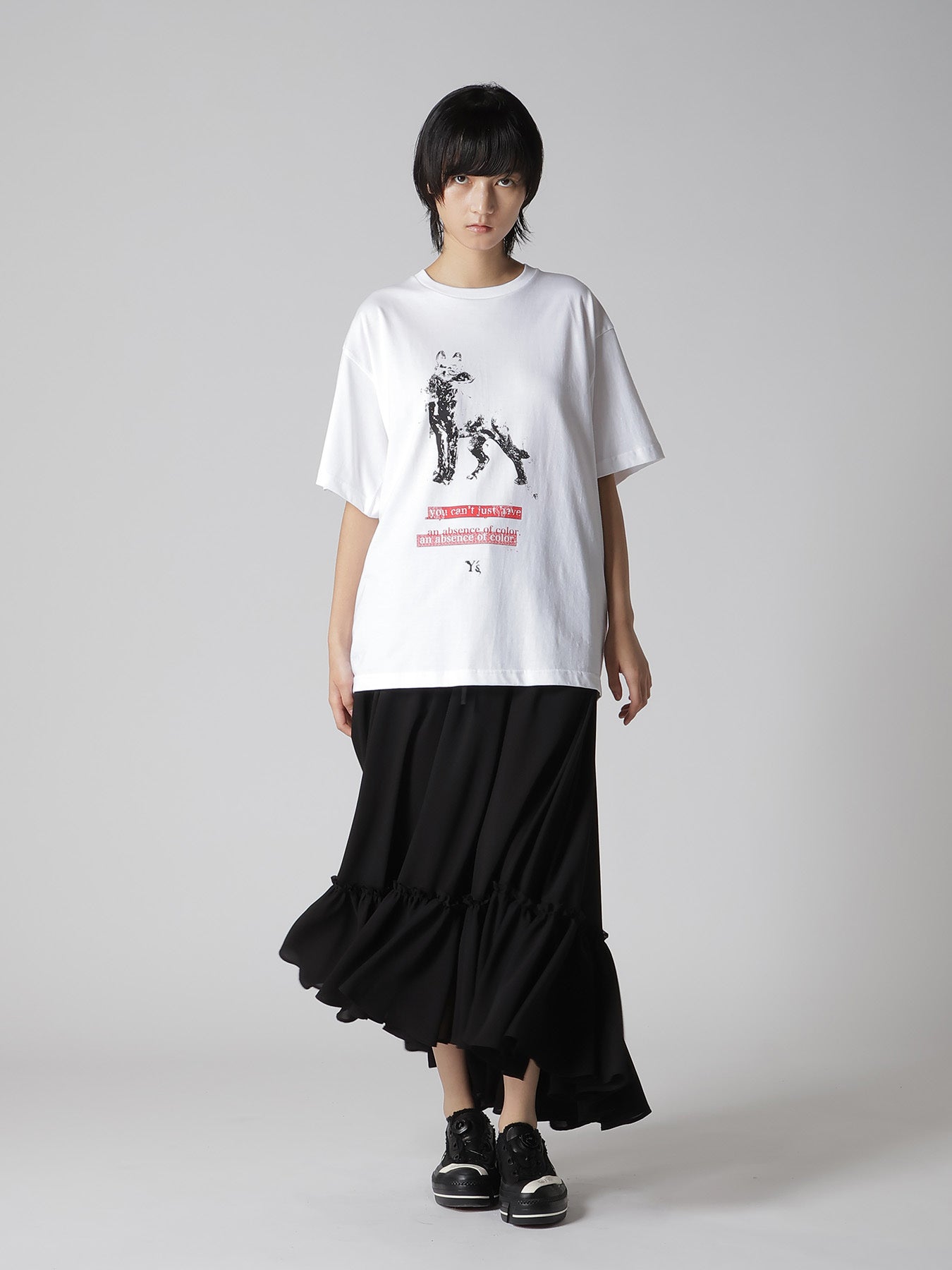 COTTON JERSEY DOG PIGMENT PRINT TEE