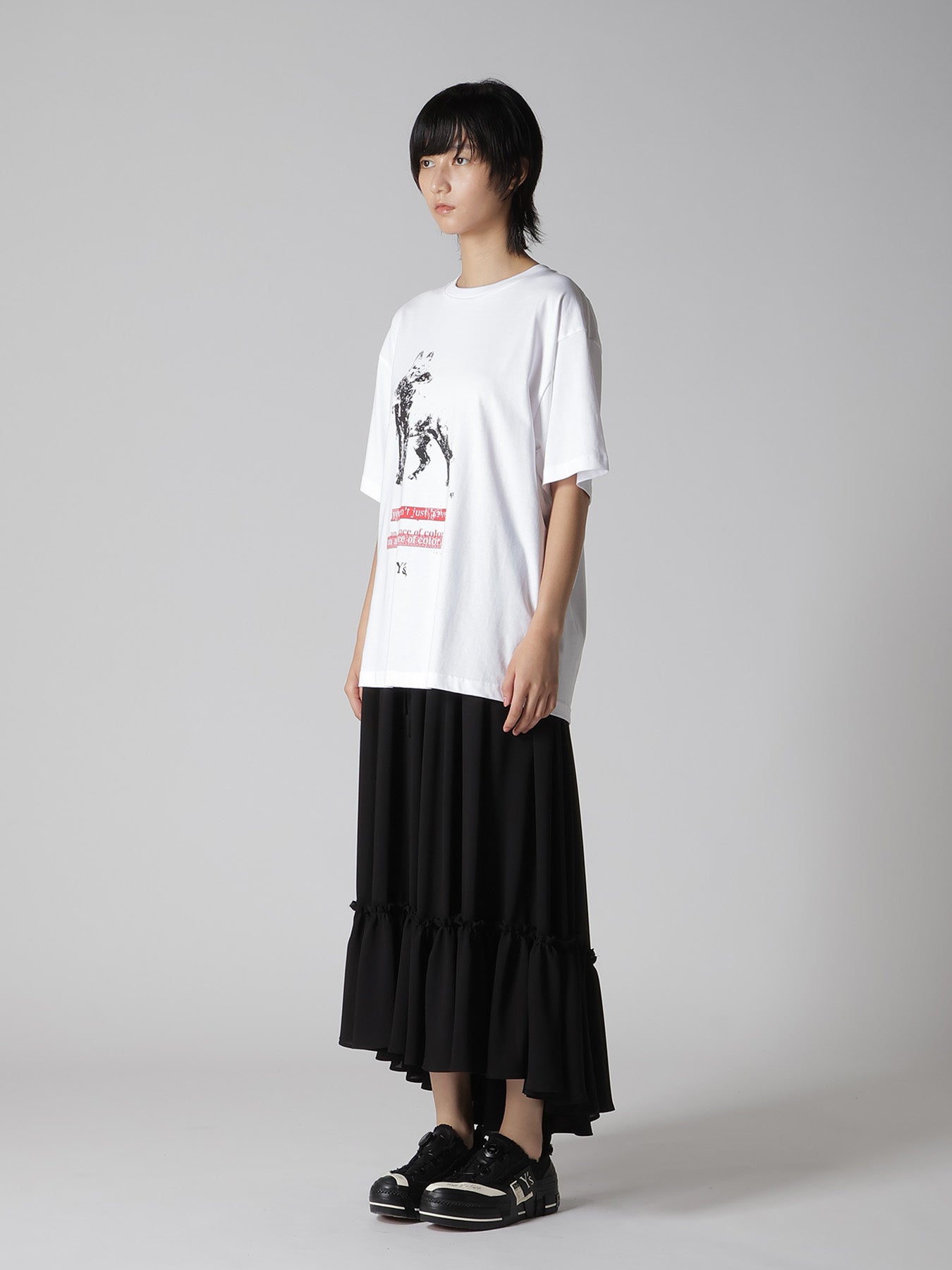 COTTON JERSEY DOG PIGMENT PRINT TEE