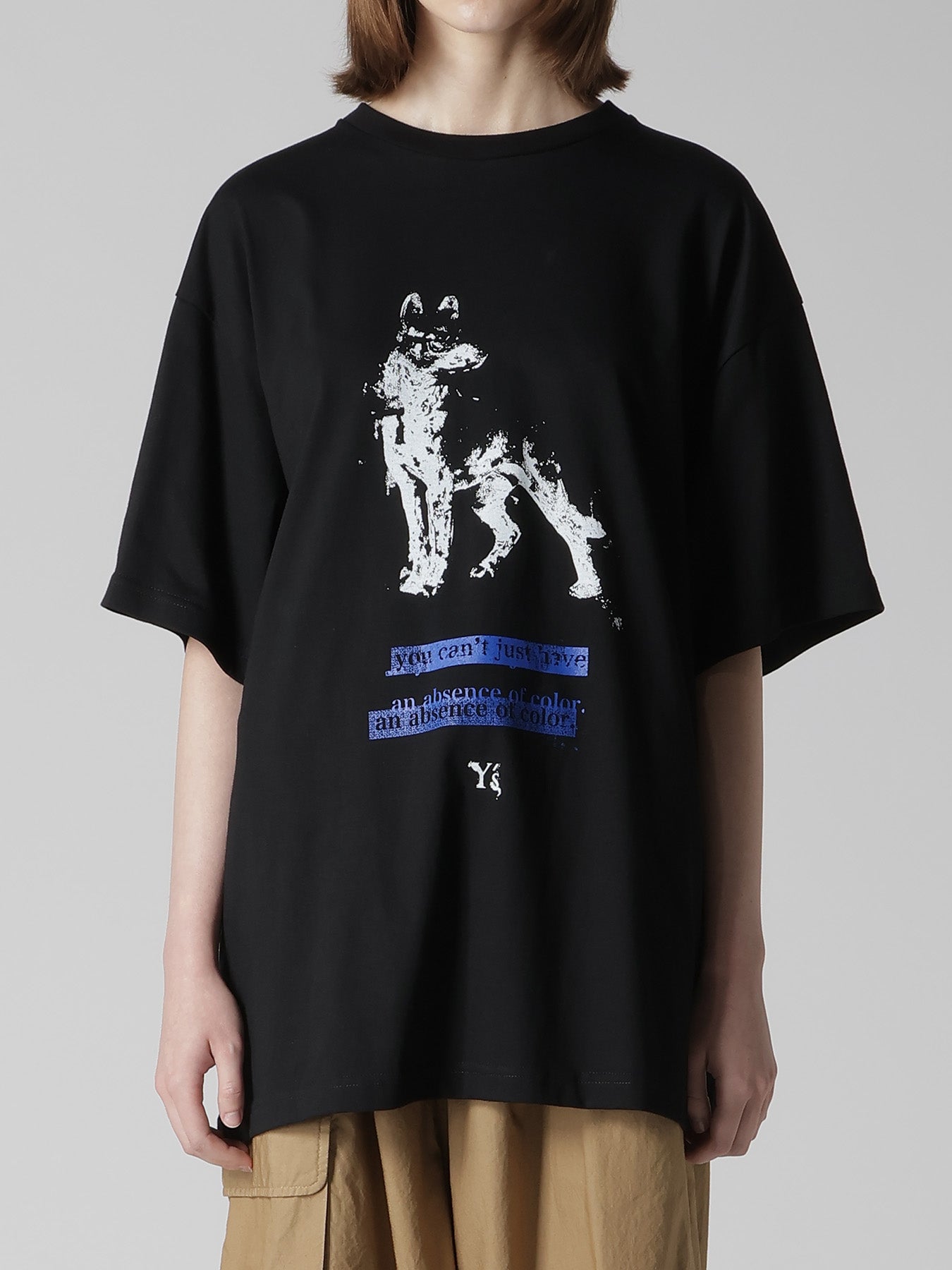 COTTON JERSEY DOG PIGMENT PRINT TEE