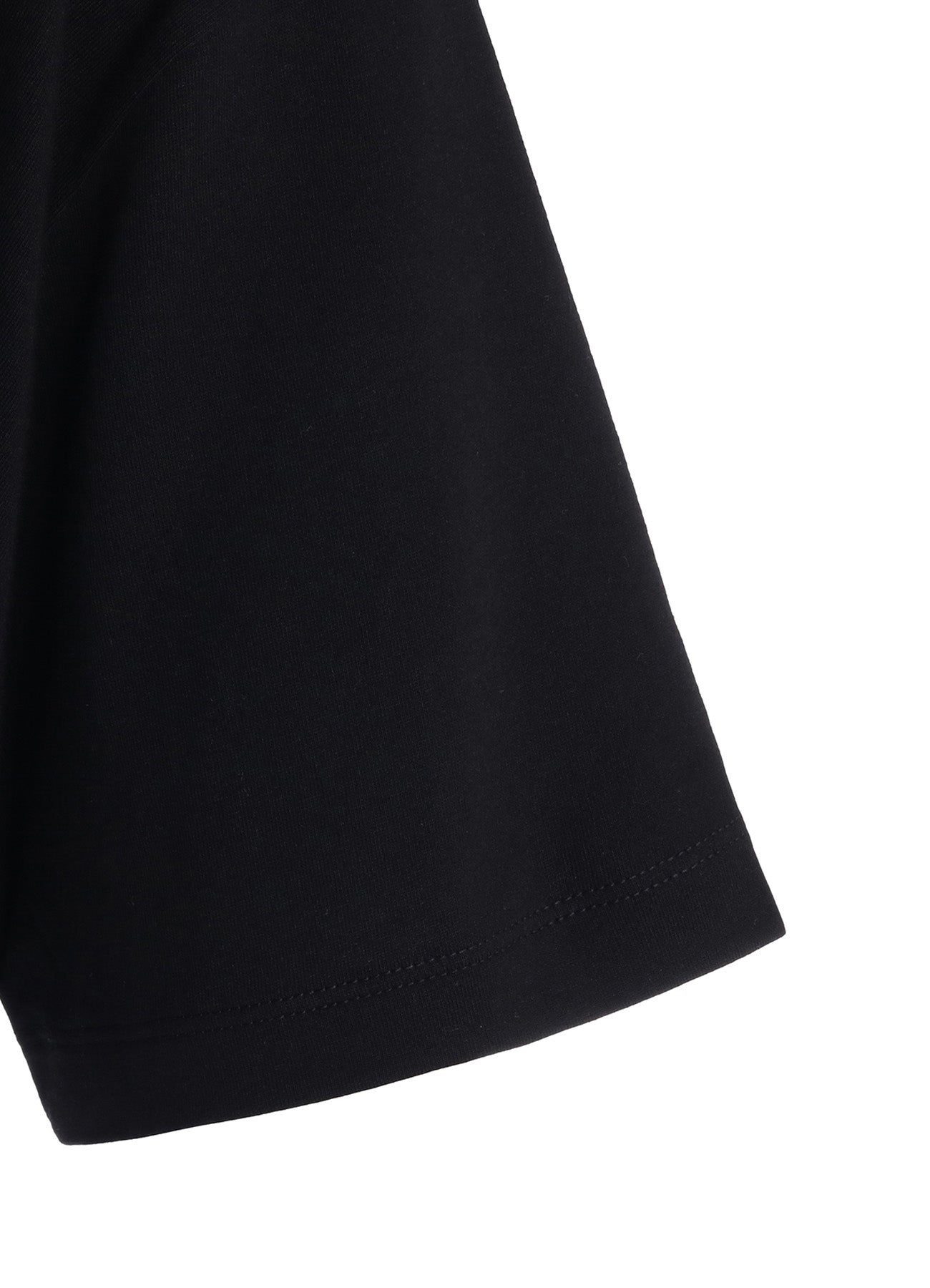 COTTON JERSEY MESSAGE PRINT ASYMMETRIC SHORT SLEEVE TEE – THE SHOP