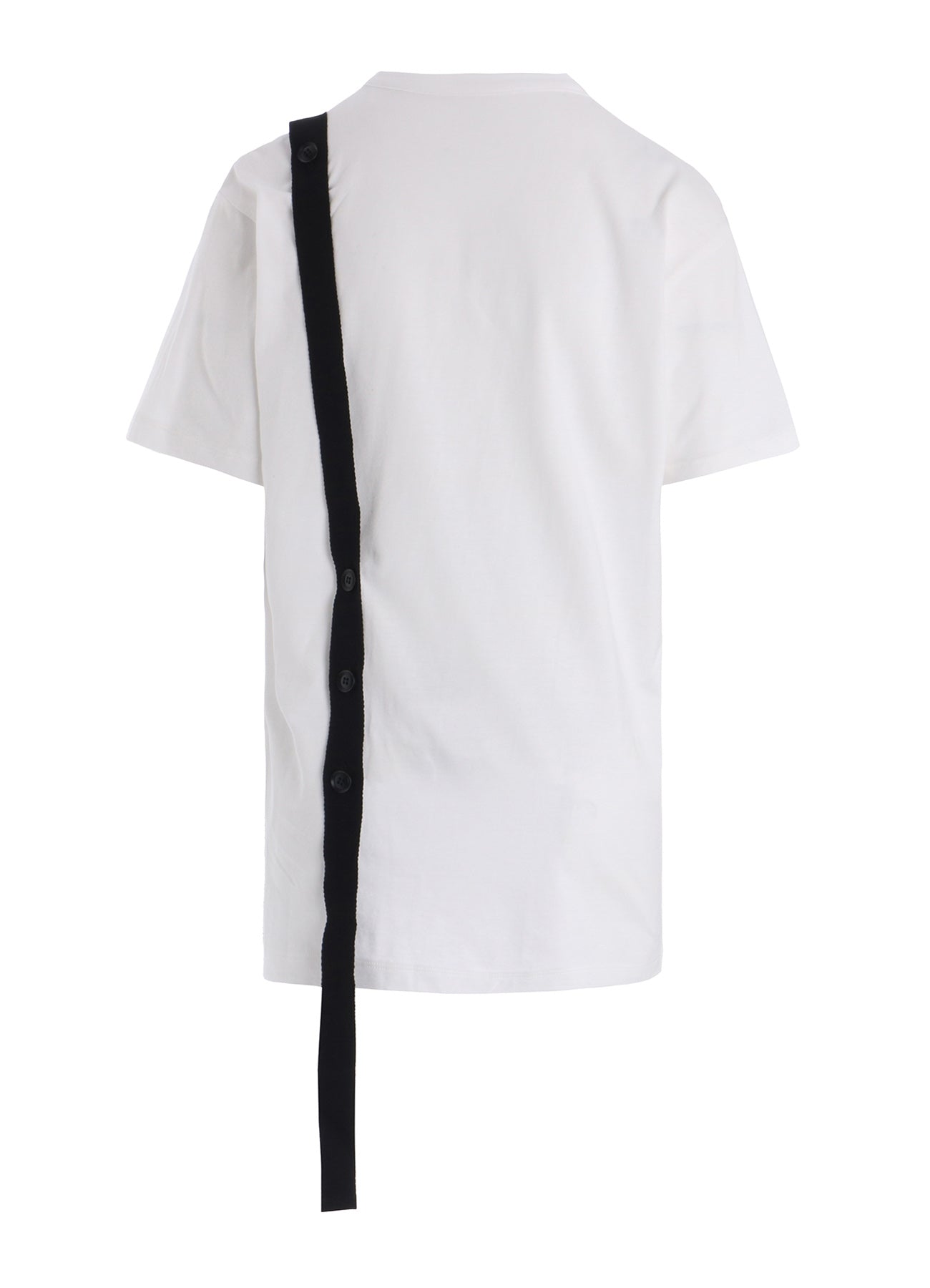 COTTON JERSEY MESSAGE PRINT BELTED HALF SLEEVE TEE
