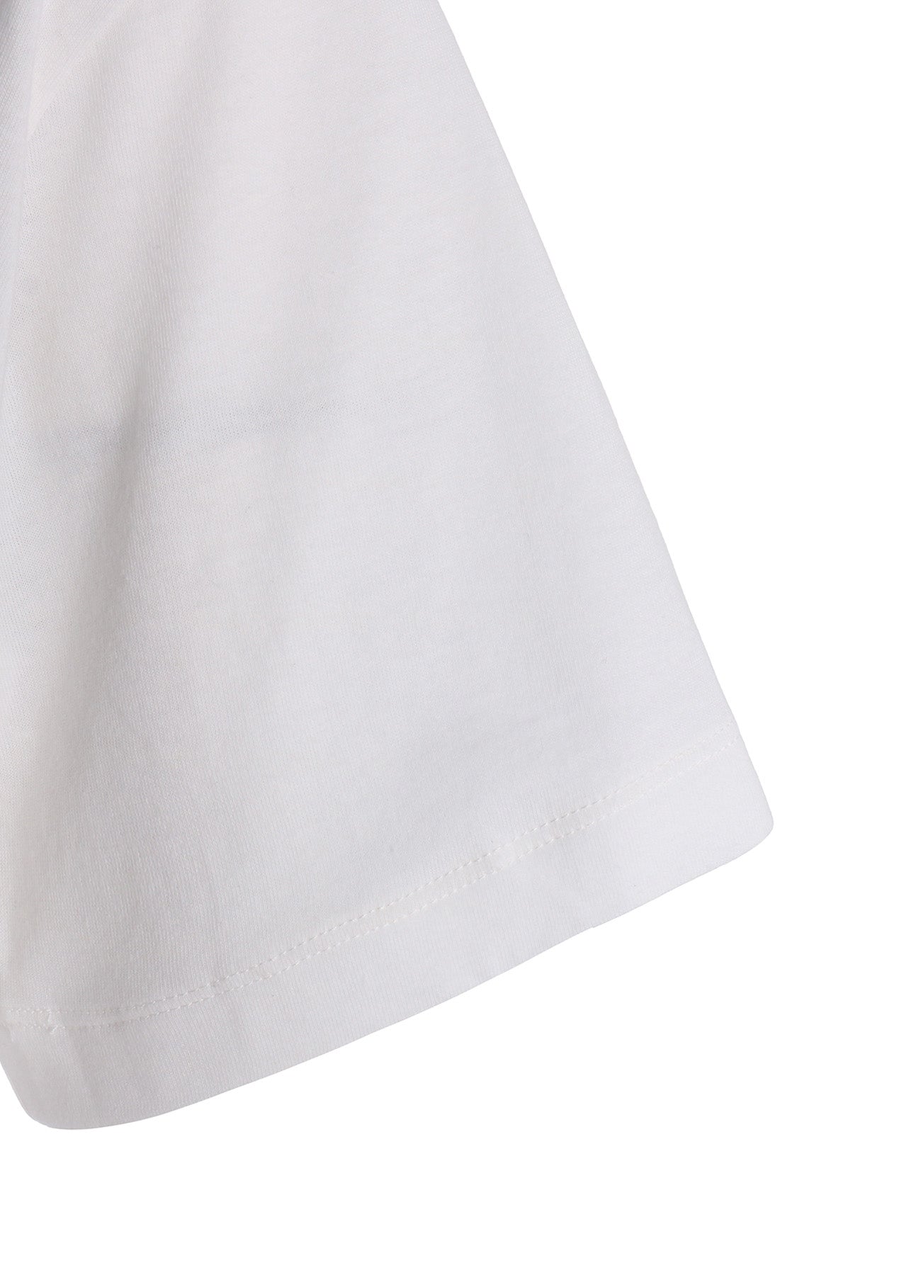COTTON JERSEY MESSAGE PRINT BELTED HALF SLEEVE TEE