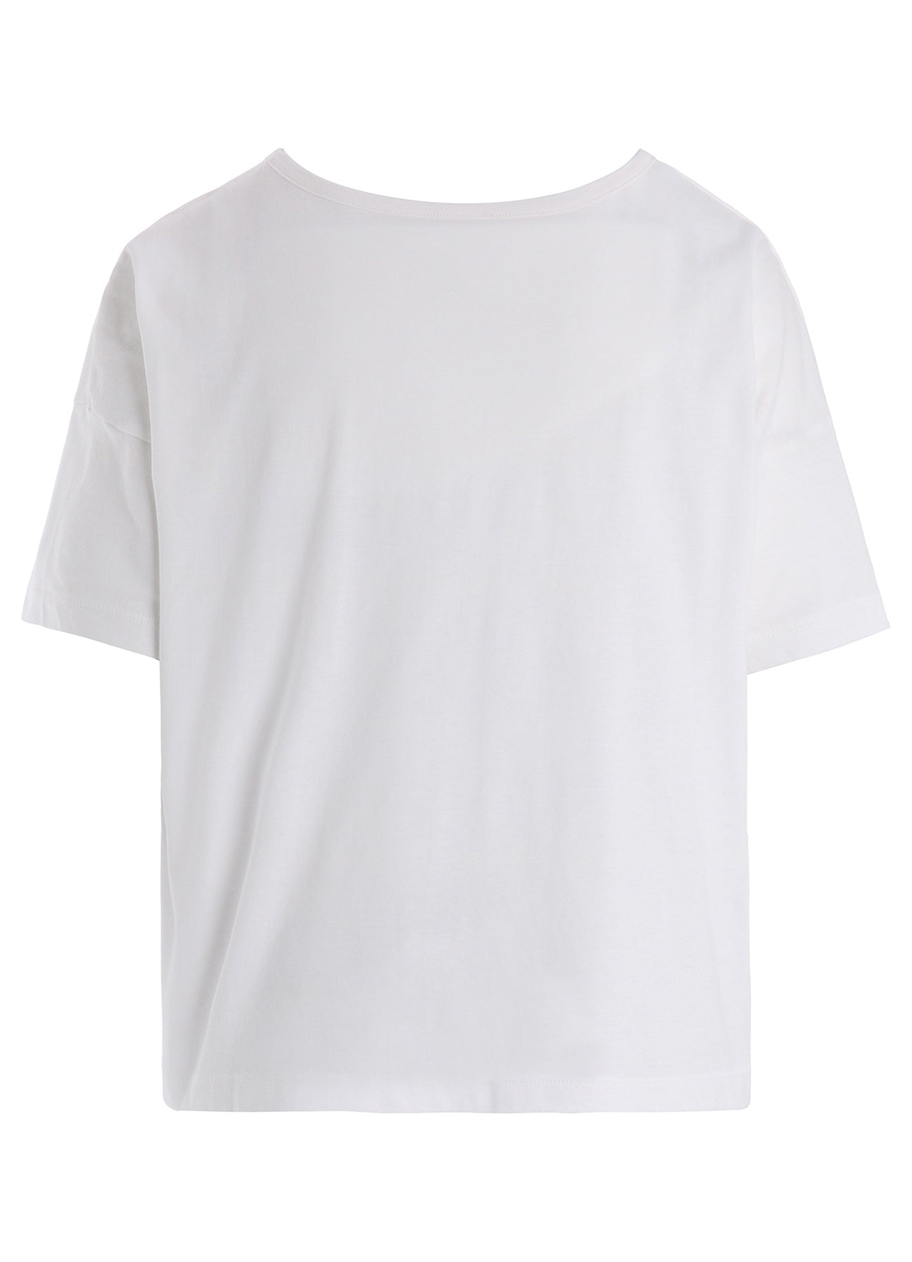COTTON JERSEY FLOWER PRINT ROUND NECK LOOSE TEE