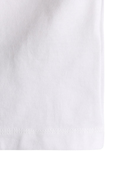 COTTON JERSEY FLOWER PRINT ROUND NECK LOOSE TEE