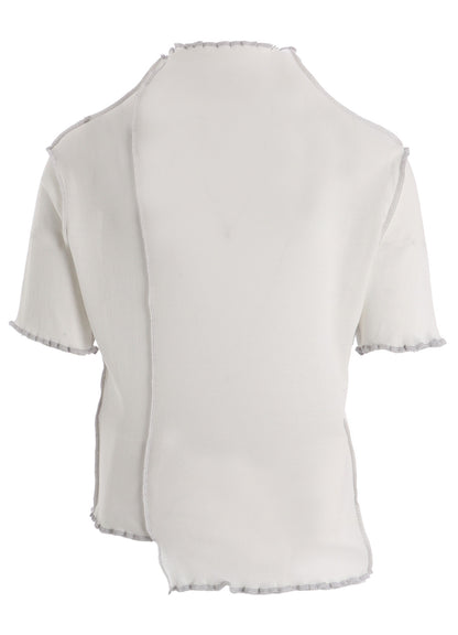 RIB HIGH NECK PANEL TEE