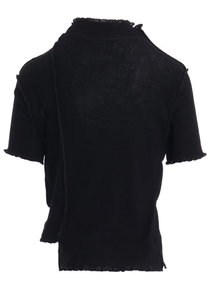 RIB HIGH NECK PANEL TEE