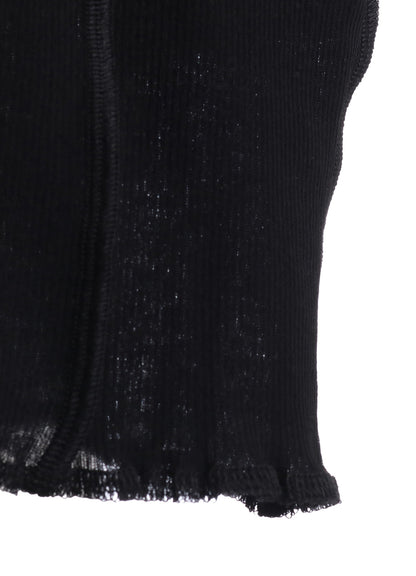 RIB HIGH NECK PANEL TEE
