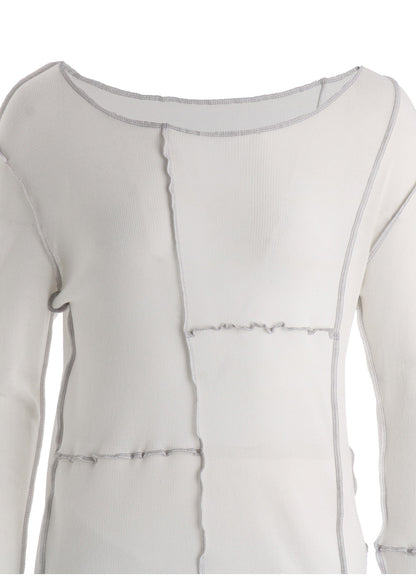 RIB PANEL LONG SLEEVE TEE