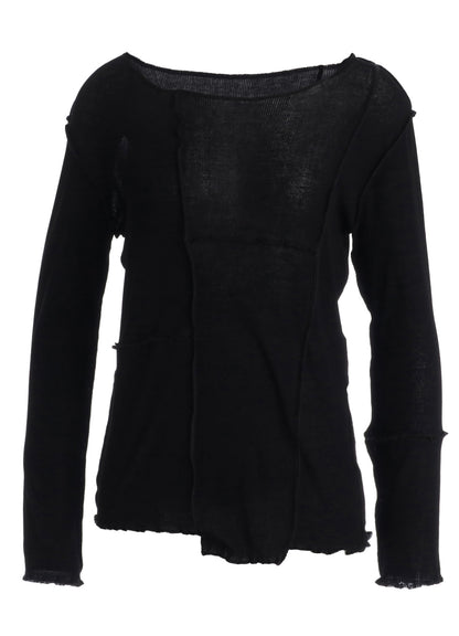RIB PANEL LONG SLEEVE TEE