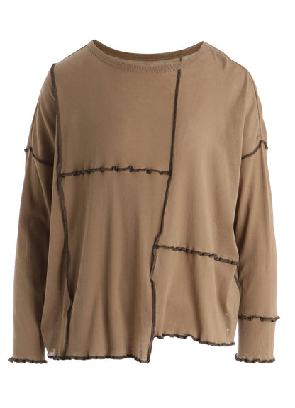 RIB PANEL LONG SLEEVE BIG TEE