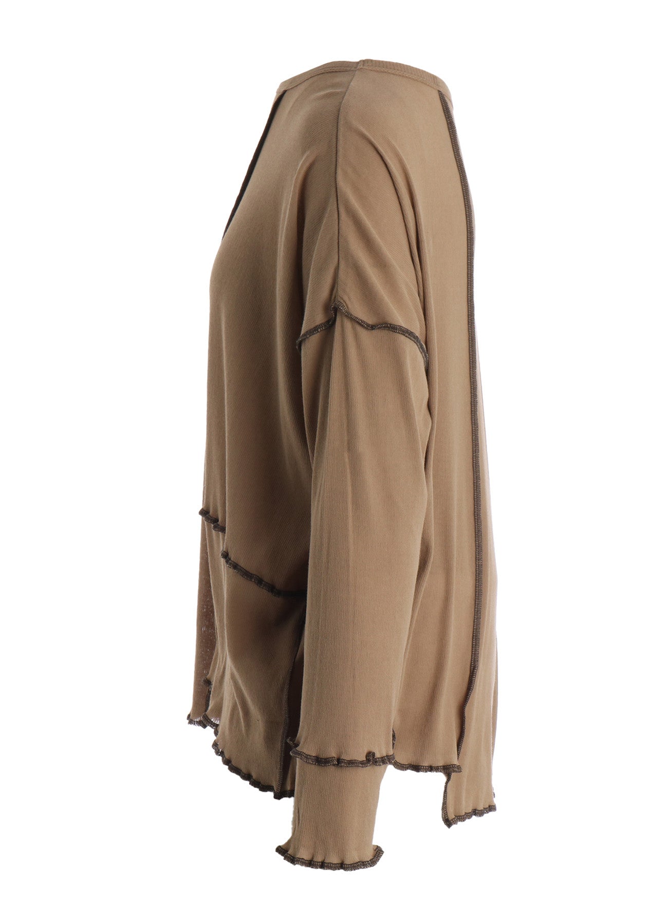 RIB PANEL LONG SLEEVE BIG TEE