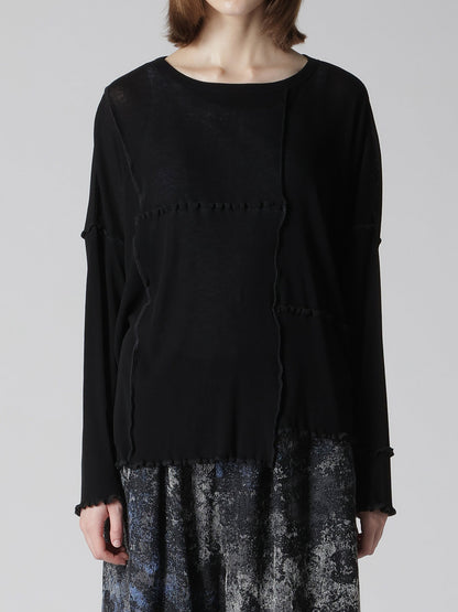 RIB PANEL LONG SLEEVE BIG TEE