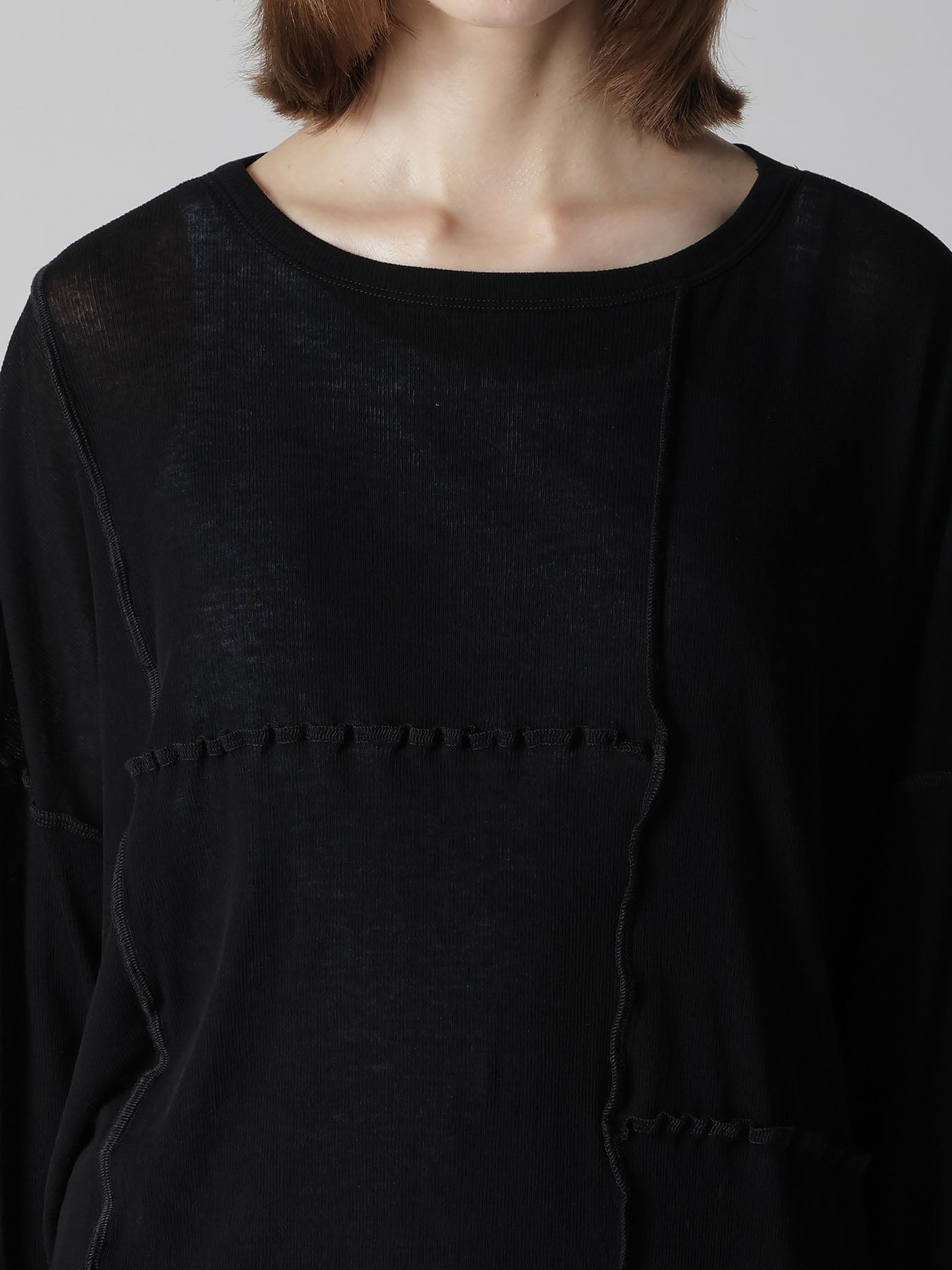 RIB PANEL LONG SLEEVE BIG TEE – THE SHOP YOHJI YAMAMOTO