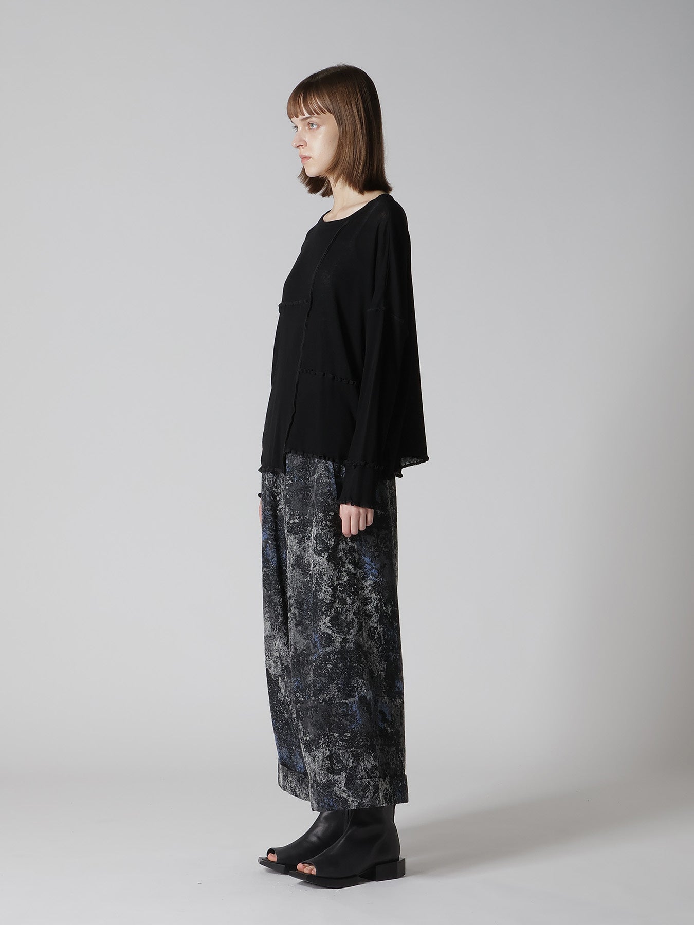 RIB PANEL LONG SLEEVE BIG TEE