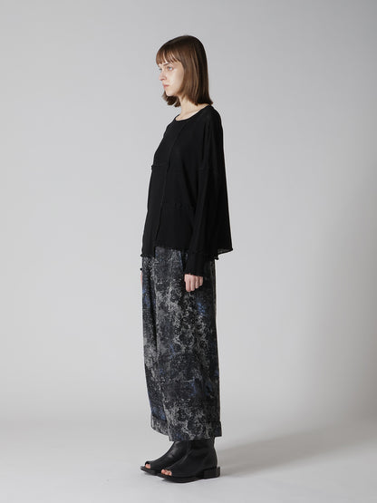RIB PANEL LONG SLEEVE BIG TEE