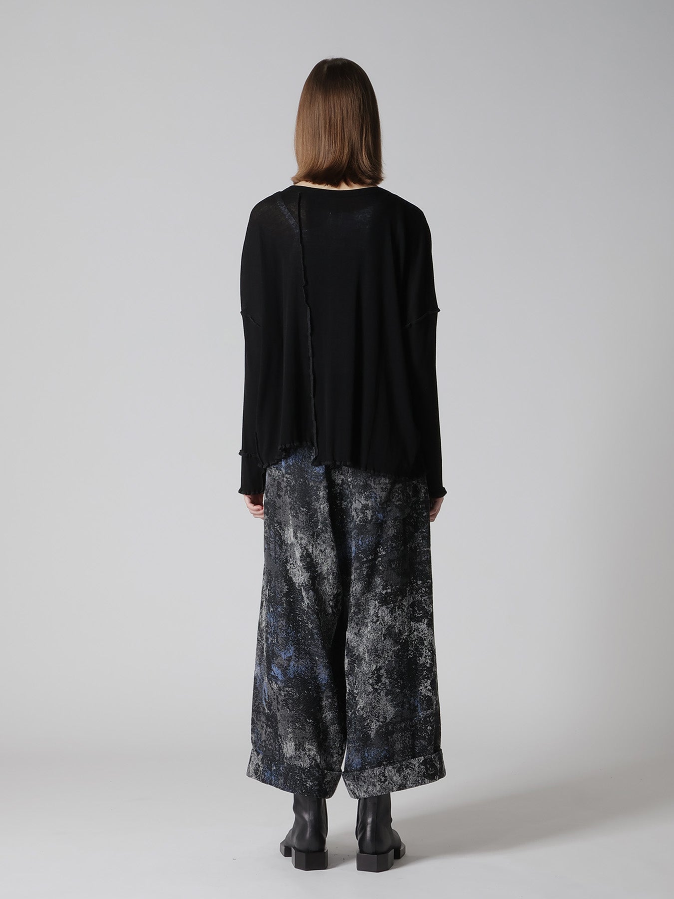 RIB PANEL LONG SLEEVE BIG TEE