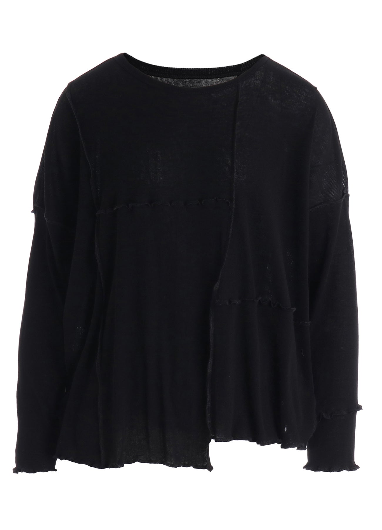 RIB PANEL LONG SLEEVE BIG TEE – THE SHOP YOHJI YAMAMOTO