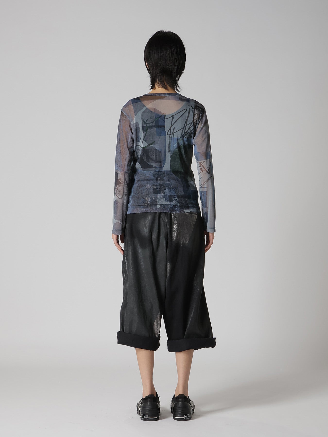 TULLE VASE COLLAGE PRINT CARDIGAN