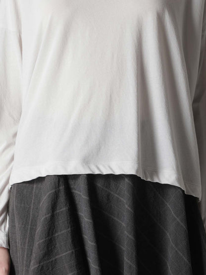 COTTON JERSY CROPED TEE