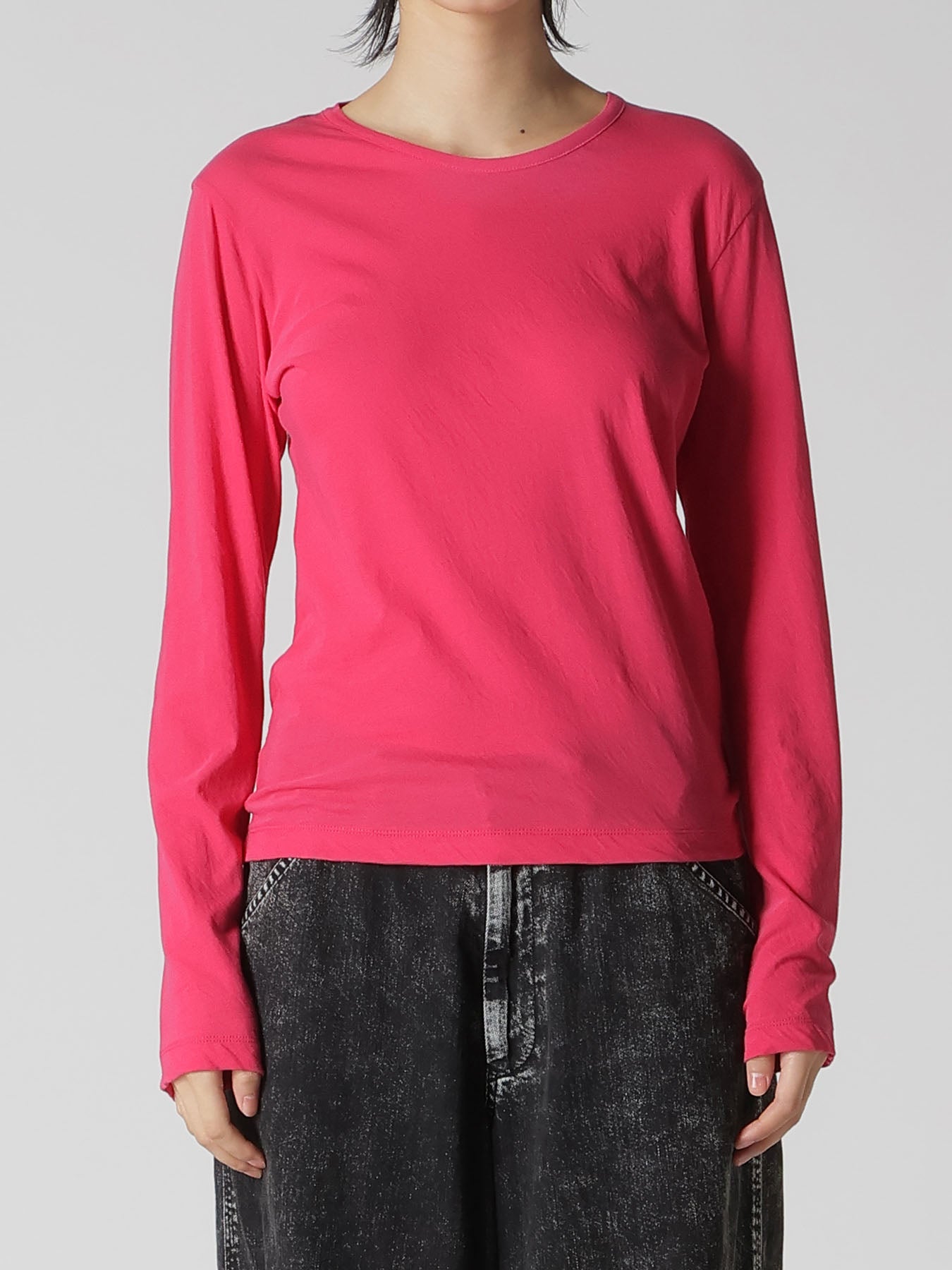 COTTON JERSY LONG SLEEVE TEE – THE SHOP YOHJI YAMAMOTO