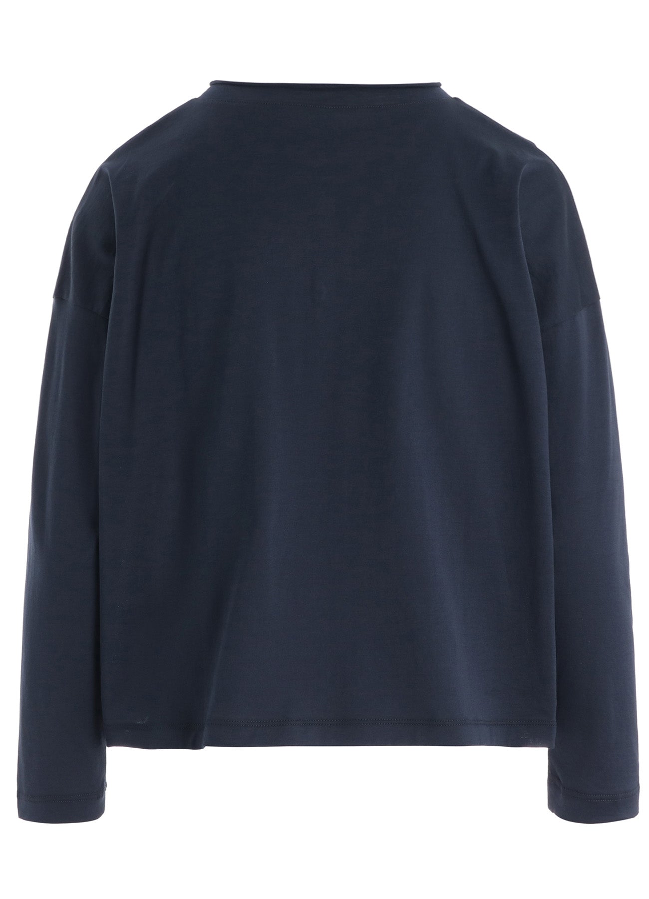 COTTON JERSEY ROUND NECK CARDIGAN