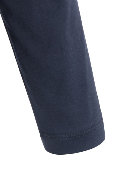 COTTON JERSEY ROUND NECK CARDIGAN
