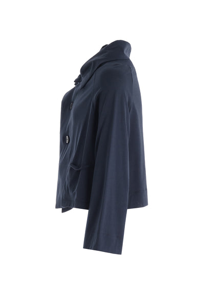 COTTON JERSEY ARRANGED 3-BUTTON JACKET