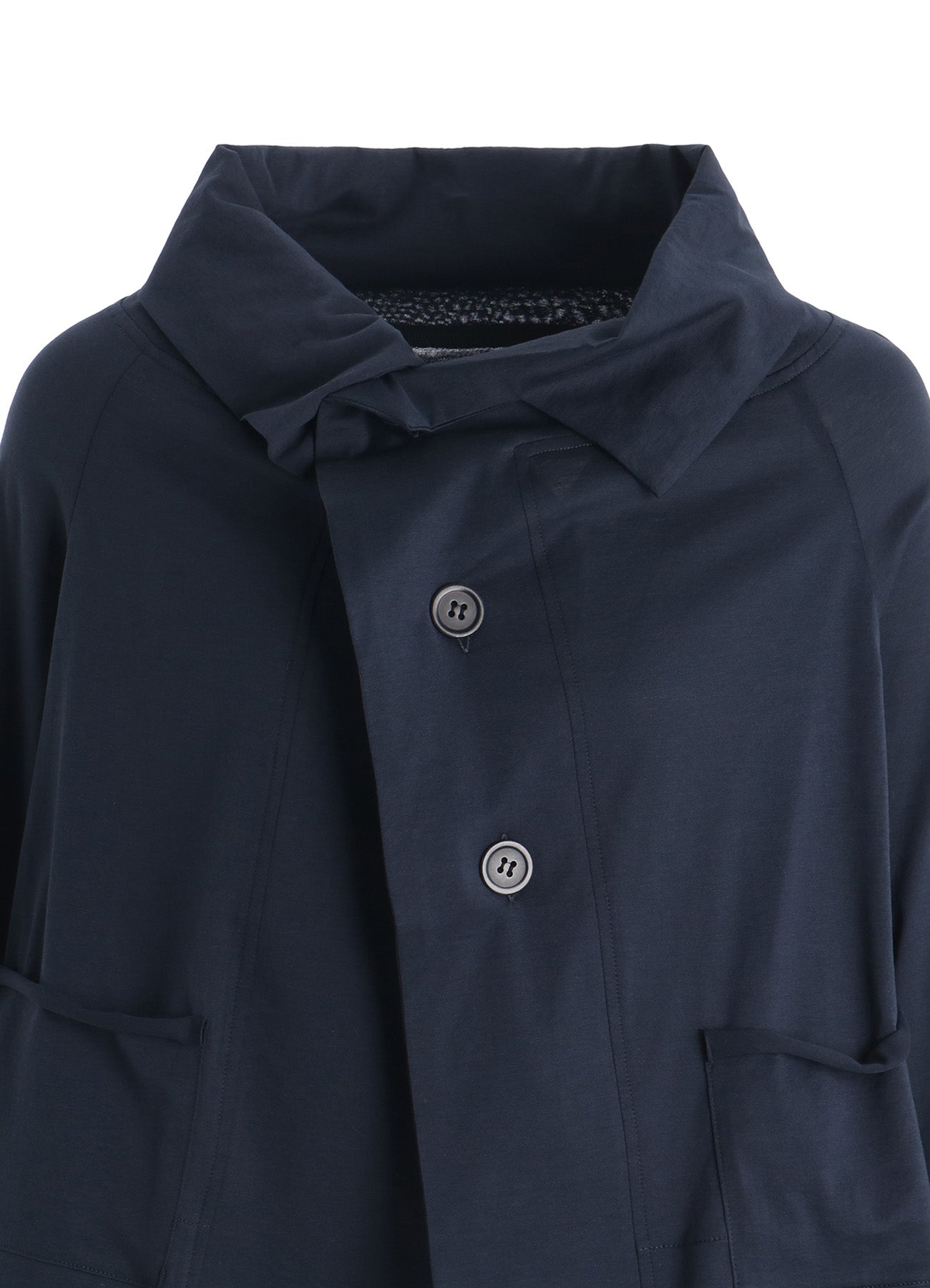 COTTON JERSEY ARRANGED 3-BUTTON JACKET