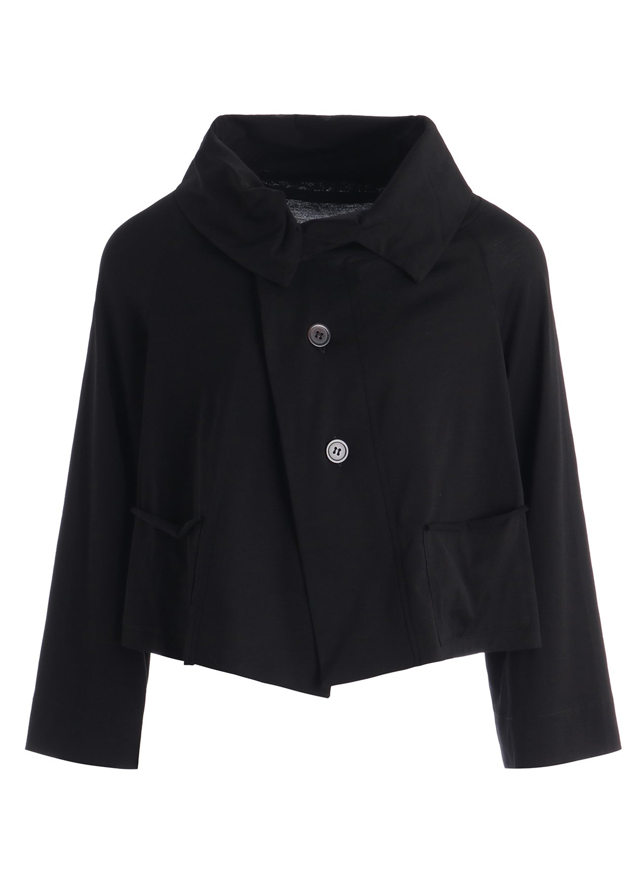 COTTON JERSEY ARRANGED 3-BUTTON JACKET
