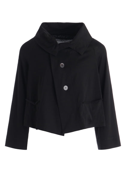 COTTON JERSEY ARRANGED 3-BUTTON JACKET