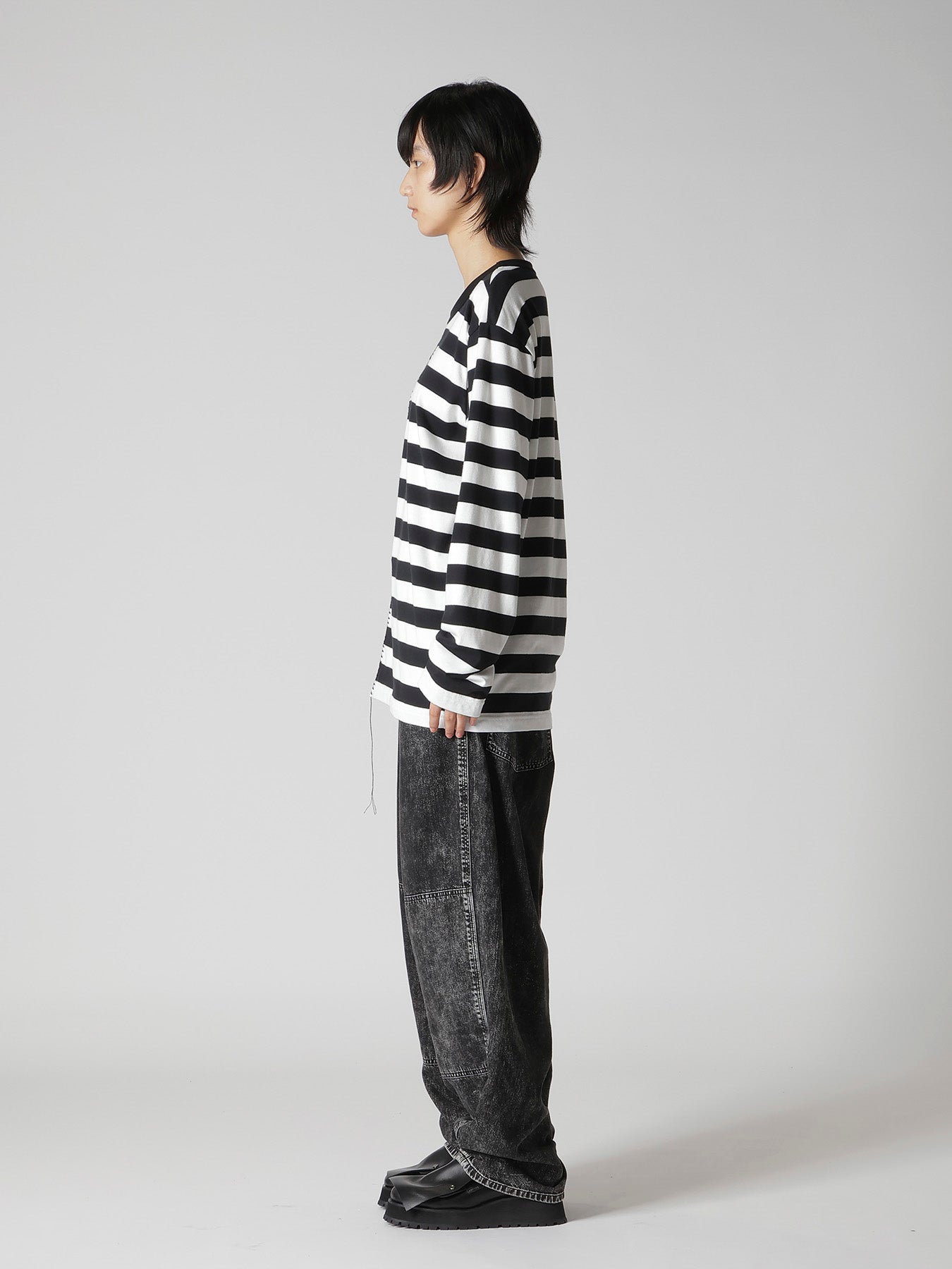 STRIPE JERSEY Y's STITCH LONG T