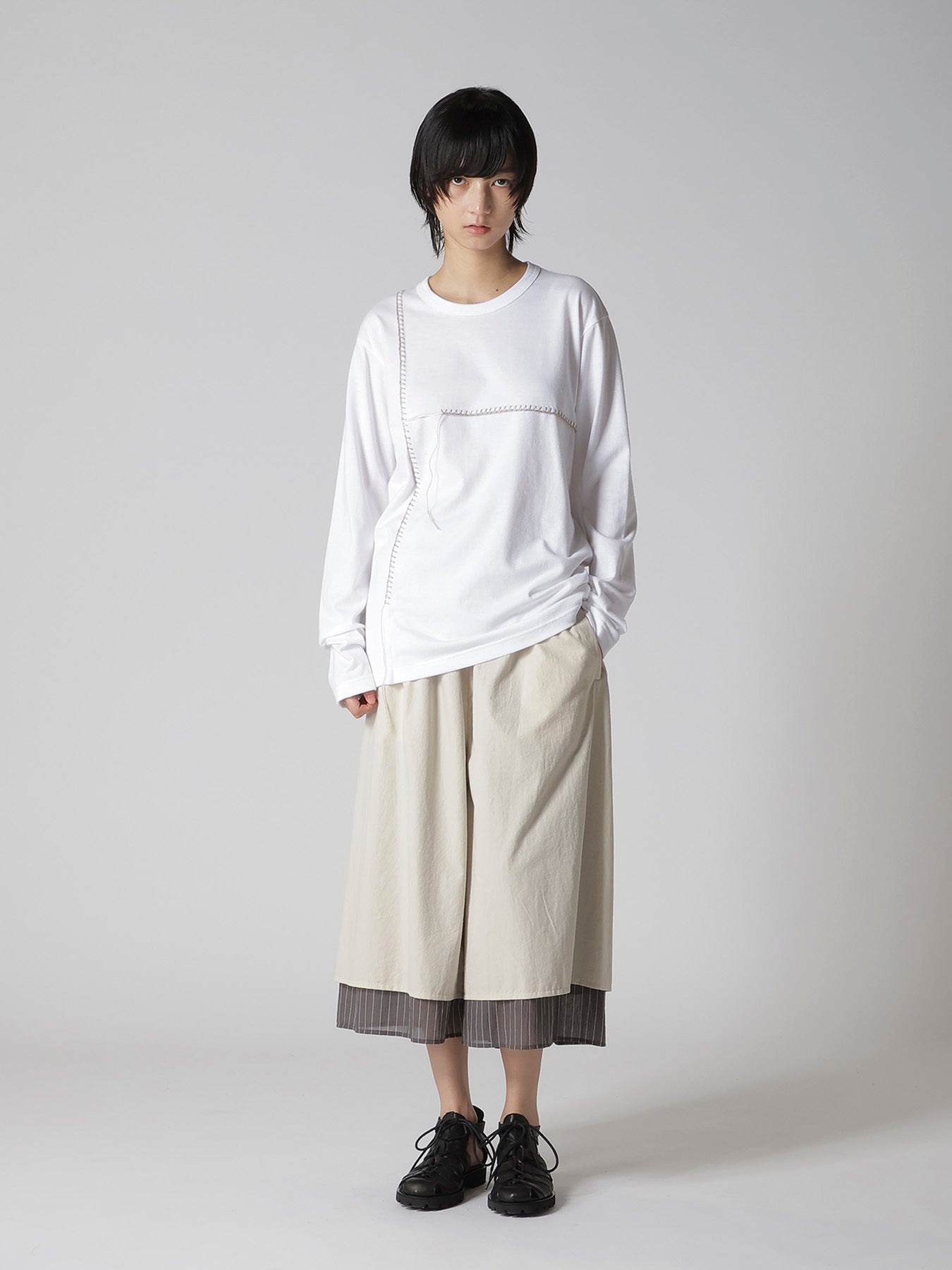 JERSEY BLANKET EMBROIDERY Y's STITCH LONG T – THE SHOP YOHJI YAMAMOTO