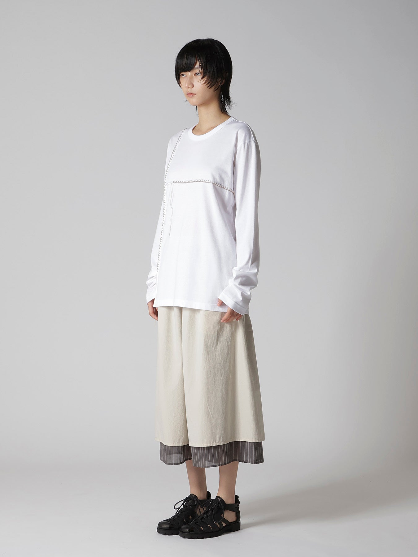 JERSEY BLANKET EMBROIDERY Y's STITCH LONG T