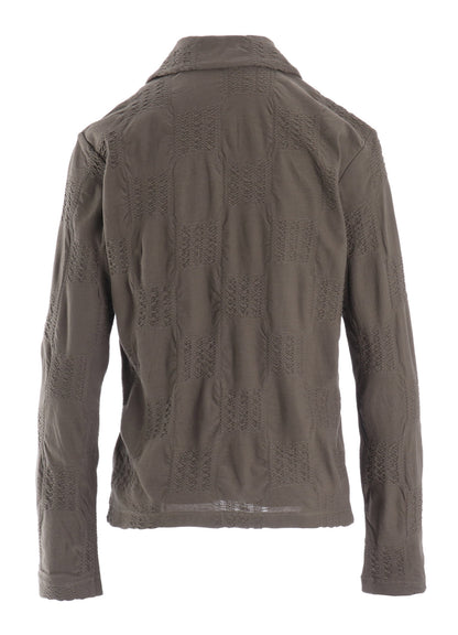 BLOCK TUCK JQ 5-BUTTON CARDIGAN