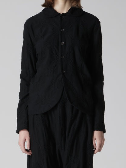 BLOCK TUCK JQ 5-BUTTON CARDIGAN